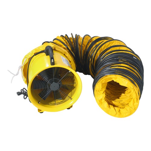 12 in 2300cfm Heavy Duty industrial blower with 25-Foot flexible PVC Hoses