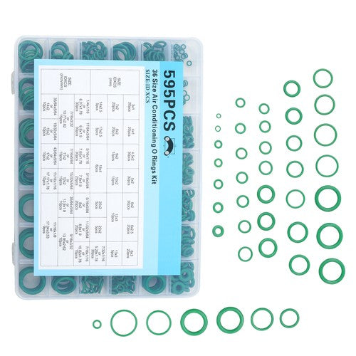 595 Pcs Metric/SAE AC O-Ring Assortment Kit 36 Size Seals 3-22mm