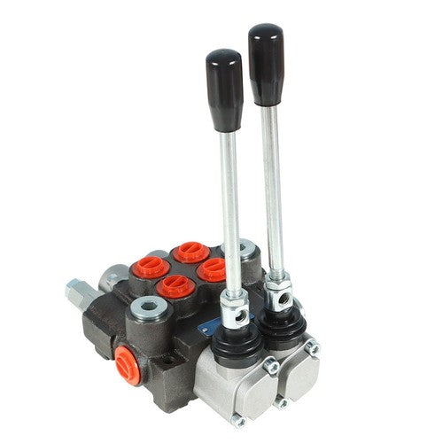 11 GPM 2 Spool Hydraulic Monoblock Double Acting Control Valve SAE Ports US