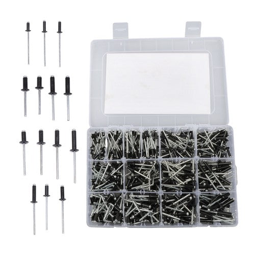 For DIY USE 500 Pcs pop rivets assortment kits 3/32" 1/8" 5/32" 3/16"
