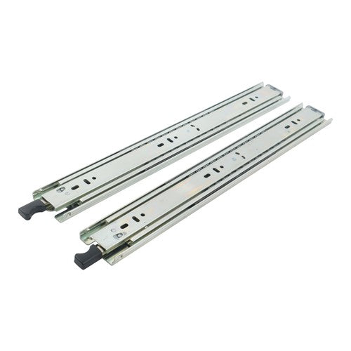 1 Pair Locking Drawer Slides 16 Inch Full Extension & Lock 150 lb Load Capacity