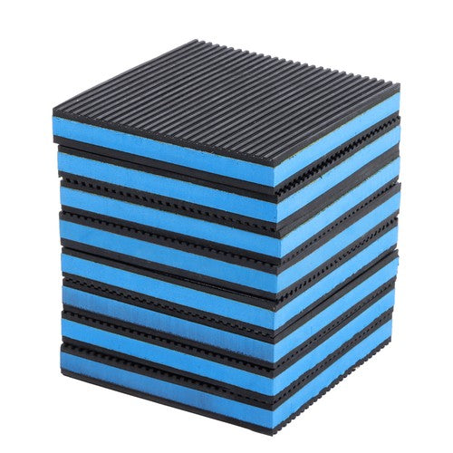 8 Pack 6"x6"x7/8" Anti Vibration Pads with Ribbed Rubber & EVA Core