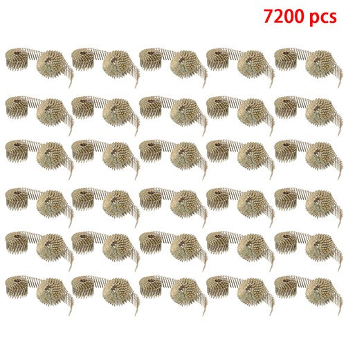 1-3/4" × 0.12" Coil Roofing Nail Galvanized 3/8" Head Diameter 15 Degree 7200Pcs
