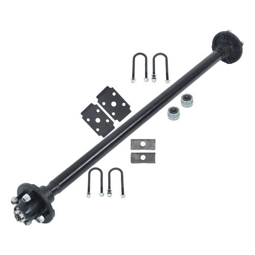4 lug-4" 44" HF 2K 2000lbs Trailer Axle w/ U-Bolt Kit For RVs trucks trailers