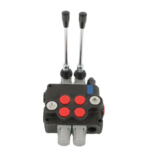 32 GPM 2 Spool 3600 PSI Hydraulic Directional Control Valve Double Acting SAE 16