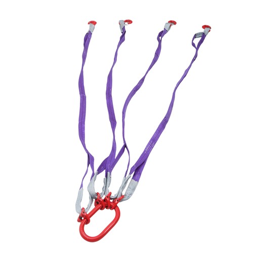 6600LBS Capacity 5FT Lifting Slings with G80 4 Legs Grab Hook and Adjuster