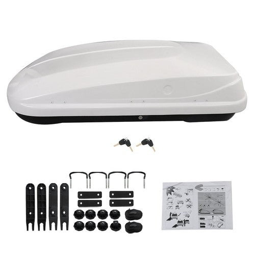 New 14 ft³ ABS Car Roof Top Box Cargo Luggage Carrier 2 Locks Toolless Install