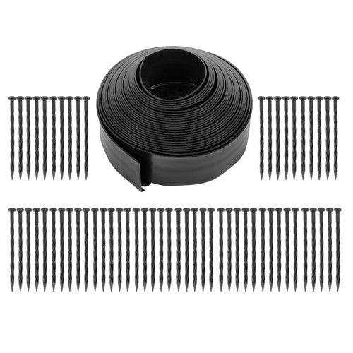 Flexible Garden Landscape Edging No Dig Lawn Edging Border With Anchoring Spikes