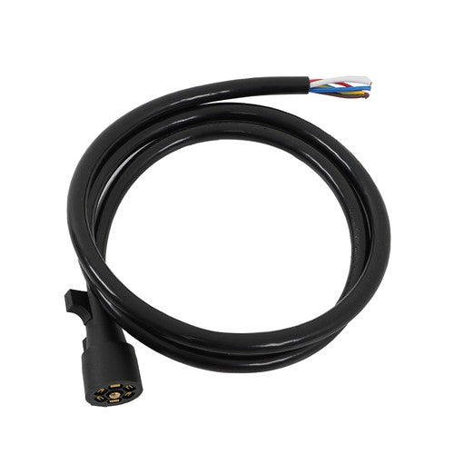 6 Feet 7-Pin 7-Way Trailer Cable Cord Wire Harness Light Plug Connector