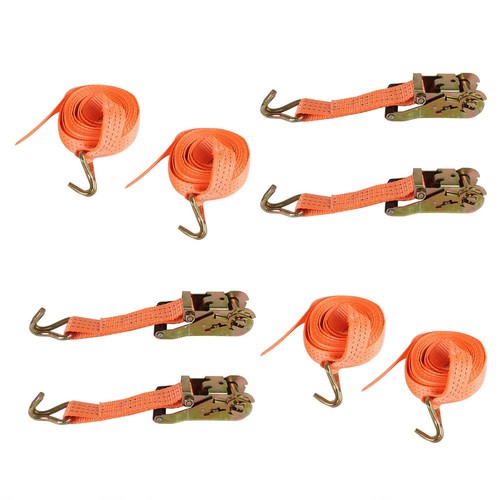 1.5" x 15' 4000 lb Ratchet Straps J Hook Heavy Duty Tie Downs New 4pcs