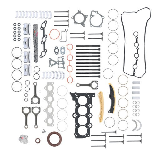 Engine Piston Gasket Valve Bearing Timing Kit w/Rods For 16-18 Hyundai Tucson L4