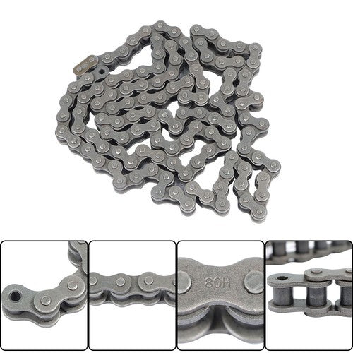 #80H Heavy Duty Roller Chain × 10 Feet With 1 Connector New