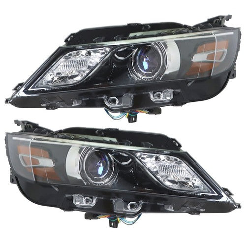 Left+Right Halogen Fit For 15-20 Chevrolet Impala Headlight Headlamps Pair Black