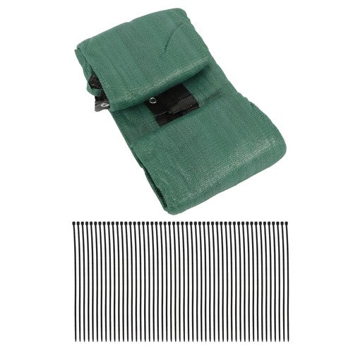 Dark Green Heavy Duty Garden Privacy Fence 4' x 50' Barrier Net With Zip Ties