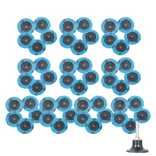 51Pcs 2" Roll Lock Die Grinder Quick Change Sanding Disc 36 60 80 120 240 Grit
