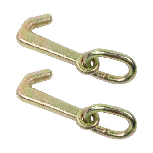 5/16 Inch Mini J Hook G70 5400 lbs Working Load Limit with Link Pack of 2