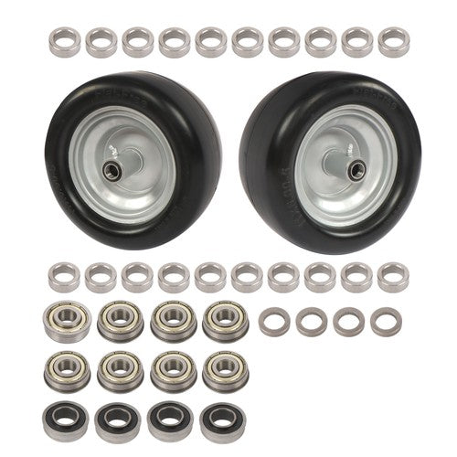 2 Pack 11x6.00-5 Flat Free Tire And Wheel Solid Rubbe For Mower Tires