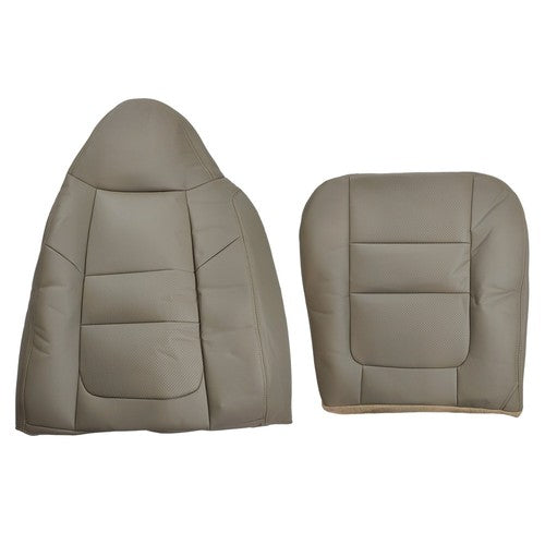 Leather Seat Cover Tan Front Left Driver Bottom Top for 2001 for Ford F250 F350