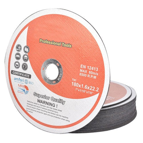 100 Pcs 7"x1/16"x7/8" Cut-off Wheel - Metal & Stainless Steel Cutting Discs