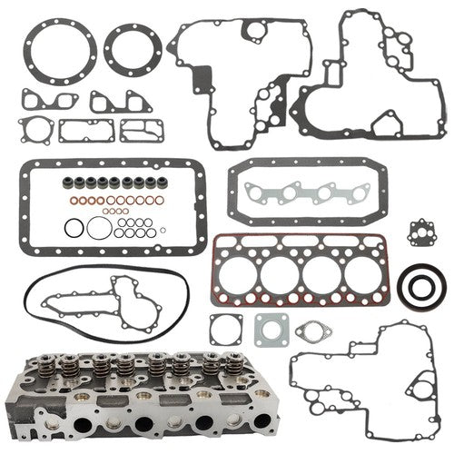 V1902 Cylinder Head with Full Gasket &Valves For Kubota Holland L553 L555 Thomas