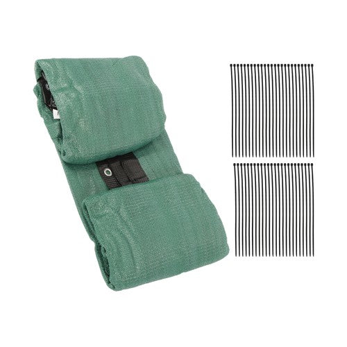 Dark Green 5FT by 50FT Heavy Duty Garden Privacy Fence Barrier Net With Zip Ties