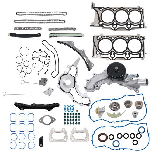 Head Gasket Set Timing Chain Kit Water Pump For 11-14 chrysler 200/300 3.6L