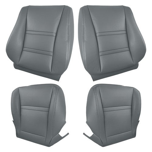 Leather FIT For Toyota Land Cruiser 1990-97 Driver & Passenger Seat Cover Gray