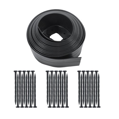 No-Dig Garden Edge Lawn Border L-shaped Landscape Edging Border Kit 33 FT