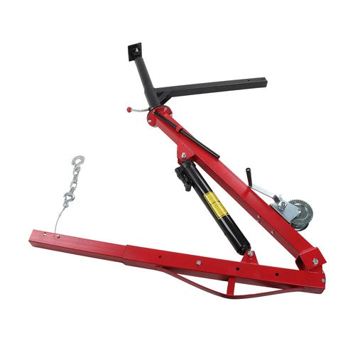 500Lbs Truck Hydraulic Dock Jib Engine Hoist Crane Hitch Mount Red