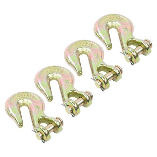 4Pcs 1/2" Clevis Grab Hook G70 Forged Steel Chain Hook Fracture Strength 48000lb