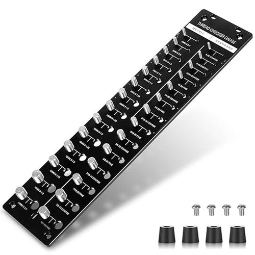 28 Hole Nut and Bolt Thread Checker 6-32 Fine to 1/ M4x0.7 to M14x2.0 / 2-20 Fin