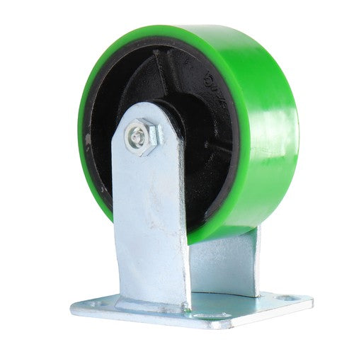 Polyurethane 1000Lbs 5"×2" Caster Wheels Green Straight Wheels Heavy Duty