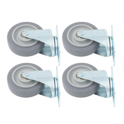 4 Pack Grey With Diagonal Bar 1200 Lbs 4 Inch Swivel Caster Wheels Heavy Duty