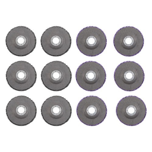 Diamond Grinding Wheel Discs Set (6 Black, 6 Purple) 12 Pack: 4-1/2" x 7/8"