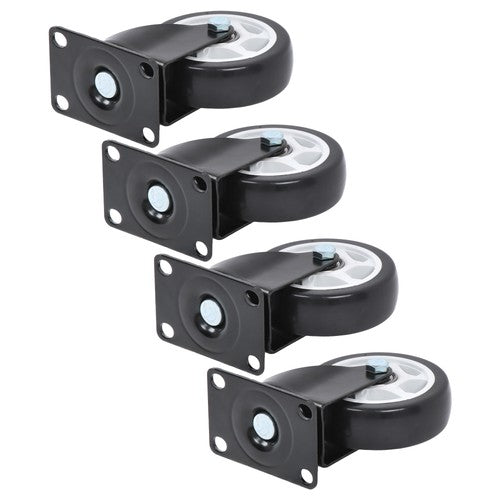 Heavy Duty 4-Inch Swivel Casters - Smooth Mobility, 1200lbs Max Load - 4 Pack