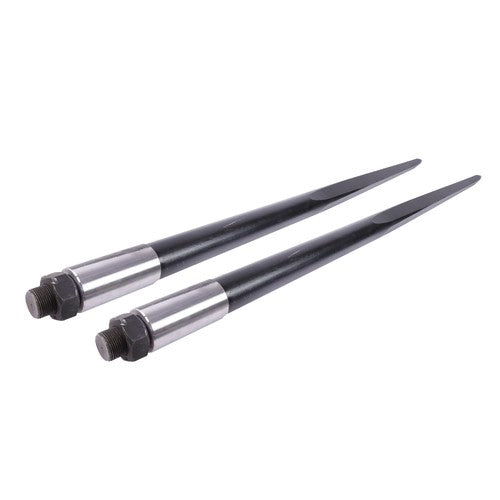 For Tractor 2PCS 49" Square Hay Spike Bale Spear Wide Tine Spike Skid Conus