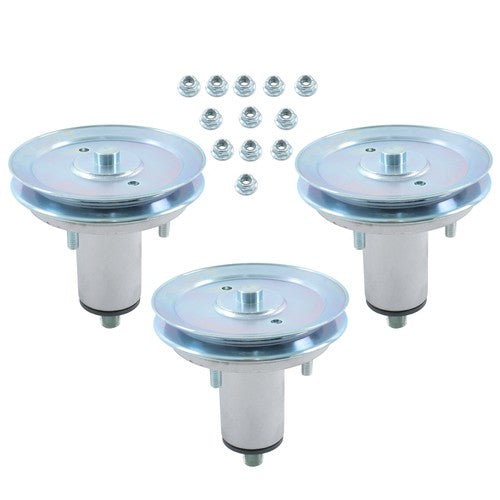 3 Pack Spindle Assembly W/ Pulley For Gravely Ariens 52" Deck 51537200 51528000