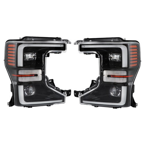 Headlights Replacement For Ford F250 F350 SuperDuty 2020-2022 LH+RH LED Black