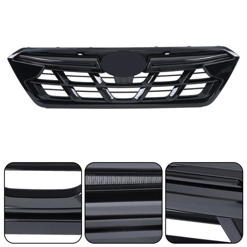 Front Bumper Upper Grille Replacement Gloss Black For SUBARU Crosstrek 2021-2023