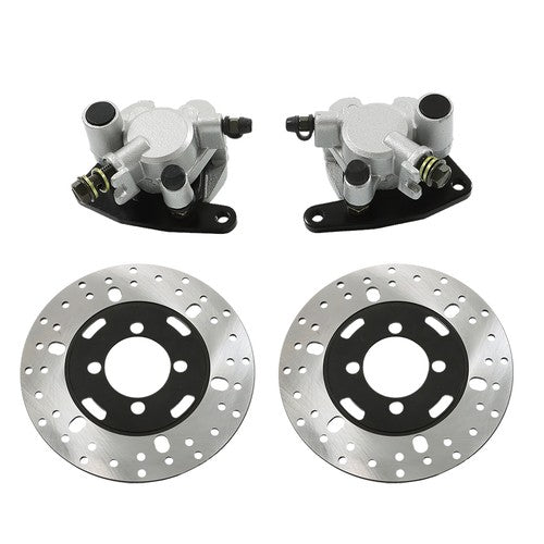 New For Yamaha Big Bear 350 400 YFM350/400 Front Brake Calipers & Disc Rotors