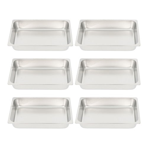 4 Inch Deep Restaurant Steam Table Pans 6 Pack Full Size Without Lid