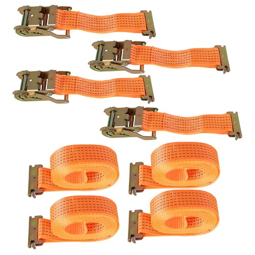 2"x 20' E-Track Ratchet Tie Strap Truck 4400 lb Enclosed Cargo Van Straps 4 Set