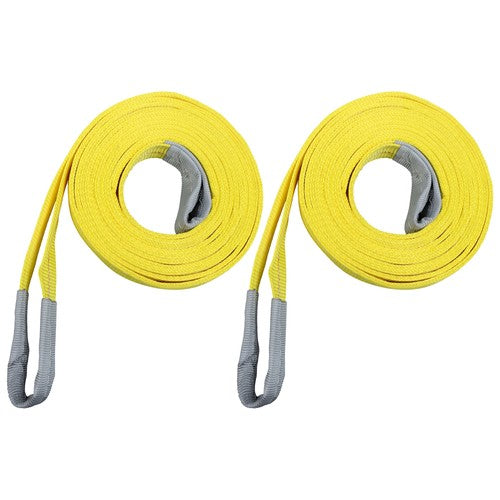2 Pcs 20' x 2" Lifting Sling Straps 9400lbs Fracture Strength for Hoist, Truck