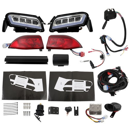 New For Club Car Tempo Golf Cart LED Headlight & Tail Light Kit 2018+
