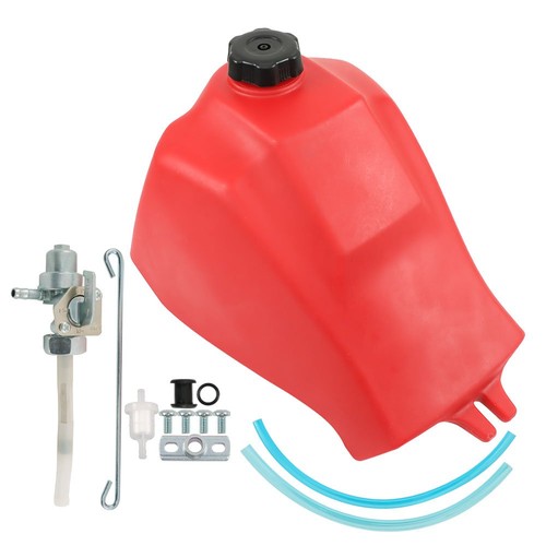 For Honda ATC185 980 ATC185S ATC200 ATC200M Red Fuel Tank w/Cap and Fuel Petcock