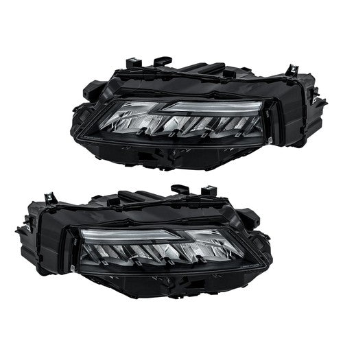 LH+RH Side Black Housing For Nissan Rogue 2021-2023 Headlights Replacement LED
