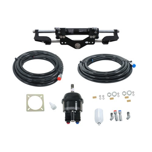 350HP Hydraulic Outboard Steering System Helm Pump Cylinder Tubing Kit 26ft