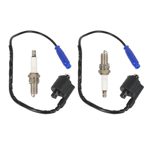 For Kawasaki 2X Ignition Coil Spark Plug & CAP Brute Force 750 KVF750 4x4i 08-22