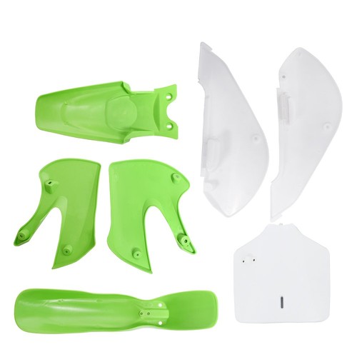 Green&White Plastic Fender Fairing Kit For KX 65 KLX 110 KLX110 DRZ110