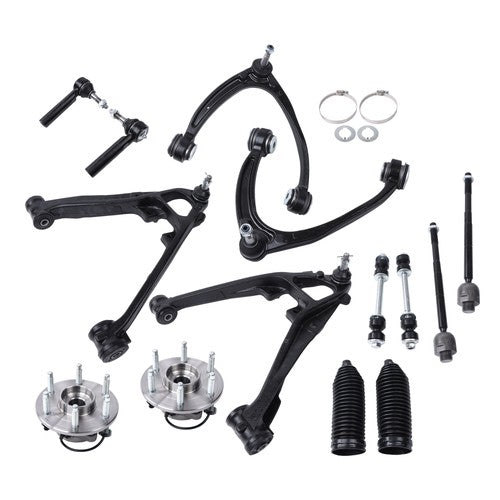 14pc For GMC Sierra 1500 2007-2013 Front Upper Lower Control Arms Wheel Hub 4WD